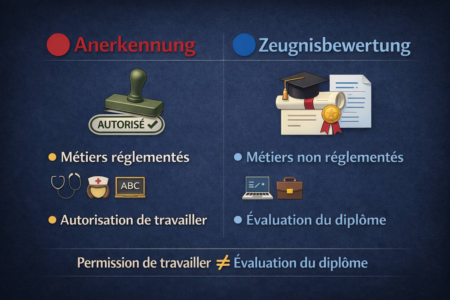 Anerkennung ou une Zeugnisbewertung ?
